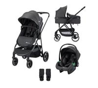 Bebeconfort Brume Trio, cochecito 3 en 1 con silla de coche, de 0 a 4 años, set de cochecito ligero, mecanismo de plegado compacto, Mineral Graphite