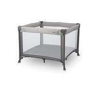 Bebeconfort Circus Parque para bebé, cuna de viaje, cama infantil, espacioso y bien ventilado con dimensiones 100 x 100 x 76 cm, cierre compacto y bolsa de transporte, color Grey Mist