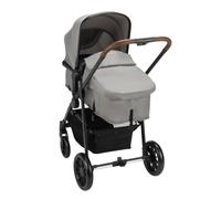 Bebeconfort Haze Trio, Cochecito bebé 3 en 1, 0-4 años, Máx. 22 kg, Asiento 2 en 1, Reversible y ligero, Silla de paseo, Silla de coche bebé i-Size, Plegado compacto, Cesta espaciosa, Mineral Gray