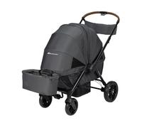 Bebeconfort Helios Cochecito Gemelar, 0-22 kg, Mineral Graphite | 0-4 Años, 2 Asientos Enfrentados, Grandes Ruedas Todoterreno, Plegado Compacto, Carro Bebé, Capota Protectora