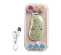 Bebeconfort Lima Electrica Uñas Bebe, Desde el Nacimiento, Para Bebés y Niños Pequeños, 7 Limas Para Uñas con Diferentes Texturas, Carga USB-C, 3 Velocidades, Luz LED, Funda de Almacenamiento, Verde