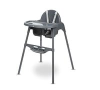 Bebeconfort Meely, Trona Bebé 2 en 1 Ajustable, Trona Portátil Bébé Convertible en Silla, 6 M-3 A (máx. 15 kg), Ligera (3,3 kg), Trona para Bebé, Fácil de limpiar, Arnés 5 Puntos, Dark Grey