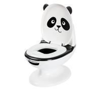 Bebeconfort Mini Size Toilet, Orinal bebé, 1-3 años, 0-20 kg, Diseño realista con protección antisalpicaduras, Sonido real de cisterna, Cubeta extraíble, Fácil de limpiar, Pata de goma, Black Panda