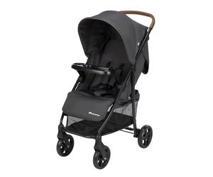 Bebeconfort Misty, Silla de Paseo Compacta, Cesta de hasta 8 kg, Bandeja para seguridad y juego, Confort con posición alargada, 0-4 años(máx. 22kg), Plegable y Reclinable, Mineral Graphite