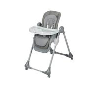 Bebeconfort Olea, Trona bebé, 0-3 años, 0-15 kg, totalmente ajustable, 9 alturas, 3 posiciones de reclinación, fácil limpieza, 4 ruedas giratorias, plegado compacto, Tinted Grey