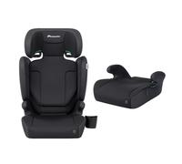 Bebeconfort Ride 2-in-1 i-Safe, Asiento Elevador con respaldo para coche,3,5-12 años (100-150 cm),Elevador con cinturón, Respaldo Desmontable, 3,4 kg,11 Posiciones Reposacabezas,Portavasos, Full Black