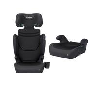Bebeconfort Ride 2-in-1 i-Size Asiento Elevador con respaldo para coche, 100-150 cm, 3,5-12 años, silla coche ISOFIX, respaldo desmontable, 3,7 kg, 11 posiciones reposacabezas, portavasos, Full Black