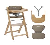 Bebeconfort Timba 2 con Cojín, Trona Bebé Evolutiva, Desde 6 meses hasta 110 kg, Silla Trona Bebé Comedor Ergonómica, Apta Todo Tipo Mesas, Bandeja Extraíble, Con Arnés, Natural Wood (Madera)+Cojín
