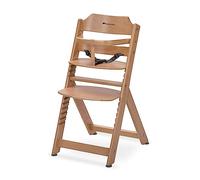 Bebeconfort Timba Basic, Trona Bebé Evolutiva, desde 6 Meses - 99 Años, hasta 110 kg, Asiento y Reposapiés Regulables, Arnés Seguridad de 3 Puntos Desmontable, se Ajusta a Timba Baby, Madera Natural