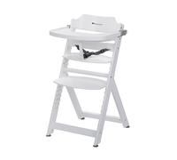 Bebeconfort Timba Evolutive Wooden Highchair, 6 Months - 10 Years, Up to 30 kg, Baby High Chair, Removable Tray, Adjustable Seat & Footrest, 3-point Safety Harness, White