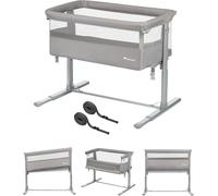 Bebeconfort Zina Cuna Colecho Bebé Desde el Nacimiento hasta los 6 Meses (de 0 a 9 kg), Plegable, 5 Posiciones de Altura Ajustables, Colchón Reclinable, Mineral Grey