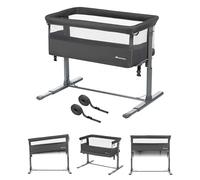Bebeconfort Zina Colecho Bebé y Cuna Independiente Desde el Nacimiento hasta los 6 Meses (de 0 a 9 kg), Cuna Bebé Plegable, 5 Posiciones de Altura Ajustables, Colchón Reclinable, Mineral Graphite