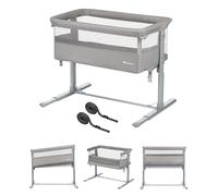 Bebeconfort Zina Cuna Colecho Bebé Desde el Nacimiento hasta los 6 Meses (de 0 a 9 kg), Plegable, 5 Posiciones de Altura Ajustables, Colchón Reclinable, Mineral Grey