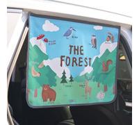 BEBEDECO Cortina magnética para ventana lateral de coche, bloqueador solar y protector UV para bebés, niños y mascotas, ajuste universal con imanes integrados para puerta con marco de acero (The