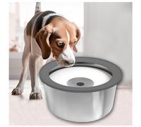 Bebedero Antigoteo Perro, 2L De Acero Inoxidable Sin Derrames No Mojada Boca Bebedero Perros, Bebedero Lento Antideslizante para Mascotas Desordenados