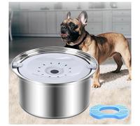 Bebedero Antigoteo Perro 3L De Acero Inoxidable Sin Derrames No Mojada Boca, Bebedero Antivuelco para Viajar/Hogar