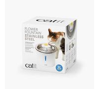 Bebedero fuente Flower en acero inoxidable con luz LED - Catit - Capacidad: 3 L