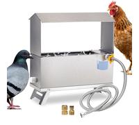 Bebedero Automático De Acero Inoxidable para Pollos Dispensador AutomáTico De Regador De Pollo con VáLvula De Flotador Y Pata Agua De Pollo De Metal De Gran Capacidad para Pato Paloma Ganso (9 Litro