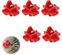 Bebedero Automático de Pollo, Herramienta para Beber Aves de Corral, Aves Sin Fuga Rojo Bebedero Chupete, 5Pcs