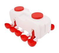 Bebedero Automático para Aves de Corral con 4 Dispensadores, 10 L de Capacidad, Sistema Semiautomático para Pollos, Patos y Gansos, Accesorios para Gallinero