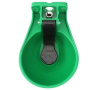 Bebedero Automático para Ganado, Cuenco de Agua de Plástico | Válvula Táctil, Diseño Curvo, Ahorro de Agua y Trabajo, Verde Negro