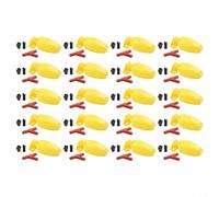 Bebedero automático para pájaros para codornices y palomas, fuente duradera al aire libre, diseño fácil de limpiar, cuenco de 4,5 x 9 cm, amarillo (juego de 10/12/15/20 piezas) (juego de 20 piezas)