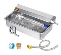 Bebedero Automático para Perros 6L en Acero Inoxidable con Tapón de Vaciado | Llenado Automático para Perros Grandes, Gatos, Pollos y Ganado