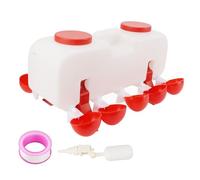 Bebedero Automático para Pollos Bebedero para Aves de Corral de Gran Capacidad de 10 L, Vasos Automáticos para Beber para Aves de Corral con 10 Tazones para Pollo Pato Ganso,