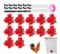 Bebedero Automático para Pollos - De Bebedero para Aves De Corral con Kit De Cinta A Prueba De Fugas con Broca | Solución De Hidratación para Gallinero DIY, Bêbedero con Tetina De Fácil Instal