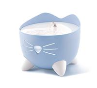 Bebedero Azul fuente para gatos | Fuente de agua para gatos con triple filtro y opciones ergonómicas para beber