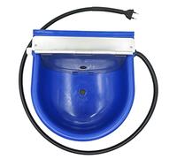 Bebedero Calefactado 220V,Bebedero AutomáTico para Caballos con VáLvula Flotante y Orificio de Drenaje,Prueba de Heladas en Invierno, para Ganado Vacuno, Caballos, Ovejas, Perros (Azul Oscuro)