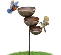 Bebedero con Agua para Abejas,Soporte para Baño De Aves | Captadores de Lluvia Decorativos para Estaca de Exterior | Decoración Exterior para Patio Terraza Jardín Paisaje Mariposas Fauna Silvestre