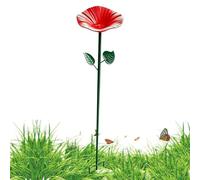 Bebedero de abejas para jardín con bebedero de metal en forma de flor I | Cuenco para abejas, cuenco para pájaros al aire libre: camino, patio, granja, césped, porche, terraza,