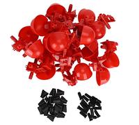 Bebedero de Agua para Pollitos, 20 Piezas, Tazones de Plástico Rojo de 10x7x7cm para Aves, Bebederos Automáticos para Granja - Fácil Instalación, Material Seguro y Resistente,