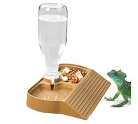 Bebedero de Agua para Reptiles, Y Bebedero Automático para Mascotas De Terrario, Automático 2 en 1 Plato de Comida Gran Capacidad Accesorios de Alimentación para Dragones Barbudos, Lagartos, Geckos