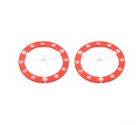 Bebedero de aves de corral dispensador automático de agua de 12 agujeros, sistema antifugas para pollitos, patos, codornices, plástico, rojo y blanco, 15 cm (2 unidades)