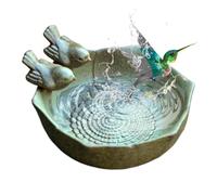 Bebedero de cerámica para pájaros, cuenco de comida vintage para jardín, cuenco de agua artístico, superficie esmaltada, diseño resistente a la intemperie para mariposas, colibríes, abejas, patios