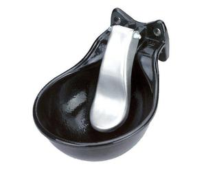 Bebedero de hierro fundido KERBL con lengüeta de acero inoxidable Negro 1,45l