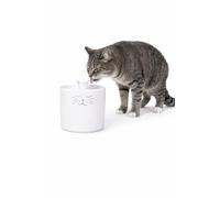 Bebedero Gatos - Perro - Flamingo Mali Redondo Blanco - diseño Exclusivo - 2L - plástico - Bomba Super silenciosa con Apagado automático - Filtro carbón Activo - indicador Luminoso - Cable USB 150 cm