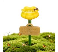 Bebedero Para Abejas Bebedero Forma Flor Con Estaca Tierra | Estación de Hidratación para Abejas Exterior, Patio Y Jardín, Tarima, Granja De Mariposas, Estanque, Fuente, Terraza Y