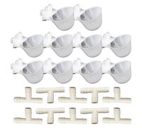 Bebedero para aves de corral, automático, 10 piezas, vaso para gallinas para jaula interior, color naranja brillante, polímero sin BPA de industrial, líquido indispensable