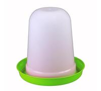 Bebedero para Aves de plastico 3 litros Color Pistacho. Super Resistente. Nivel de Agua Visible. Proteccion UV. Ideal para gallinas, Pollos, Pollitos...