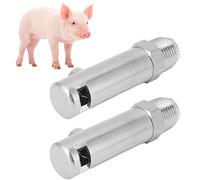 Bebedero para Cerdos de Acero Inoxidable, 2 Uds., Volumen Uniforme de Agua, Bebedero para Pezones con Rosca Externa G1/2 para Cerdos, Ganado, Vacas, Caballos, Cerdos (con Filtro)