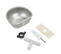 Bebedero para Conejos 10 Piezas, Drink Bowl con Pezones de Acero Inoxidable Antirrayaduras, 9x6.6x3 cm - Alta Durabilidad, Resistente a Mordeduras, Ideal para Jaulas y Crianza