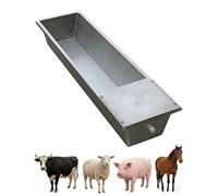 Bebedero para Ganado de 39" / 59" y comedero de Gran Capacidad con llenado automático y Kit de válvula de Flotador, de Acero Inoxidable, Bebedero automático Grande para Cerdos, ovejas y caba