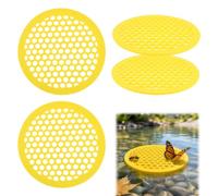 Bebedero para insectos flotante de espuma EVA, diseño de panal biónico, plataforma de aterrizaje para estanque de jardín, balcón, dispensador de agua seguro para mariposas, fácil de limpiar