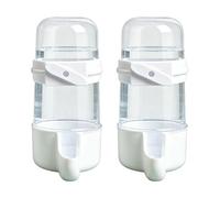 Bebedero para Jaula de Aves - 2 Piezas Transparente Cierre Automático a Presión - Botella de Agua Suspendida para Pájaros,para Loros inseparables conuros Palomas Canarios erizos hámsters