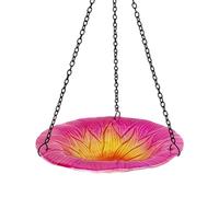 Bebedero para pájaros al aire libre, 20 cm, forma de flor, para césped, patio trasero, patio, vida silvestre, exterior, jardín, balcón, naturaleza, paisajismo