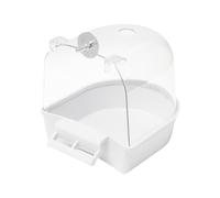 Bebedero para pájaros de jaula, transparente, caja de bañera para loros, caja de ducha para bañera, caja de ducha para papagayos, bañera para pájaros, periquito, jaula de pájaros, jaula de pájaros