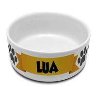 Bebedero para Perros. Comedero Perro. Bebederos con Nombre. Comedero Personalizado. Cuenco Cerámica. Volumen 650ml. Huellas